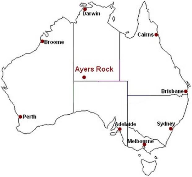 Памятники природы австралии карта