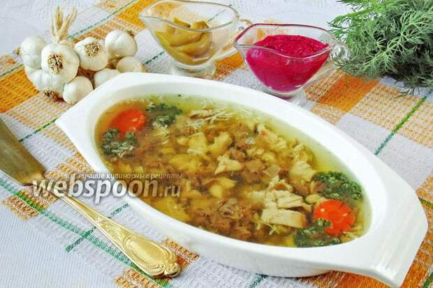 Фото Холодец из говяжьей голени и курицы