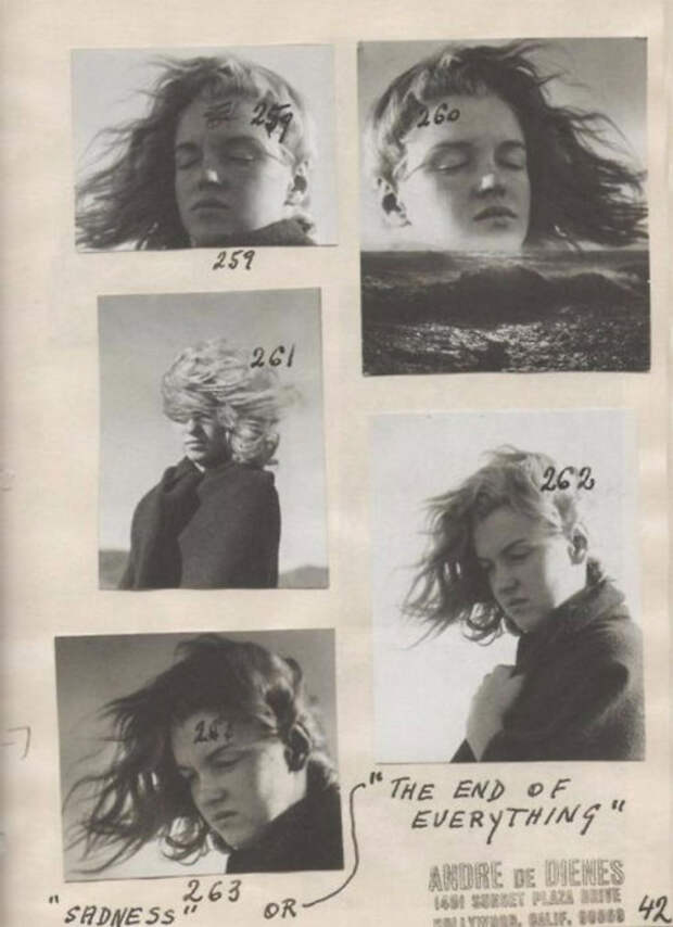 16 чёрно-белых фотографий 20-летней Мэрилин Монро на пляже в Малибу
