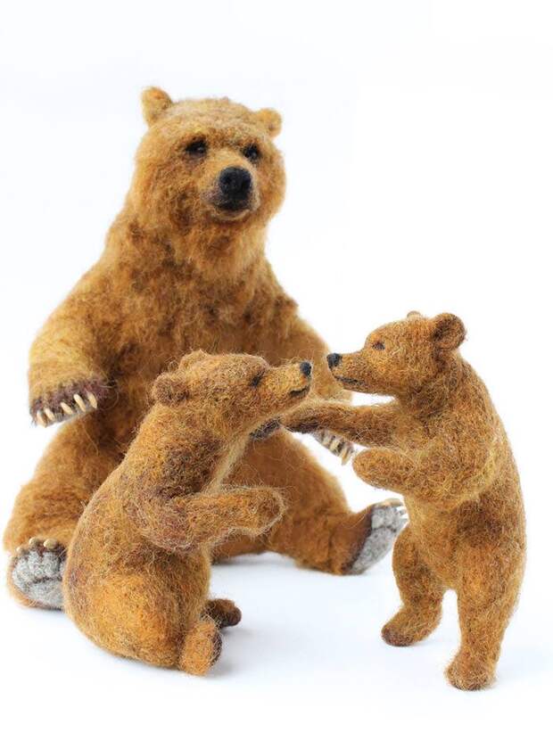 Валяные фигурки животных