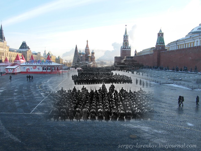 1941/2010 Москва. Парад 07 ноября 1941 года. 1941/2010 Moscow. Parade November 7th, 1941.