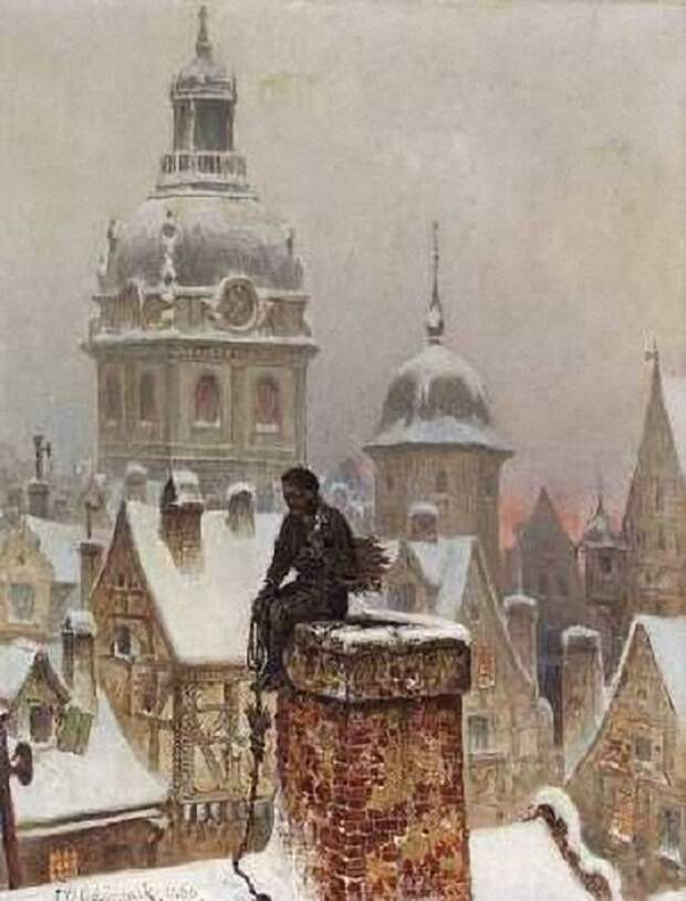 Трубочист. (1880). Автор: Frans Wilhelm Odelmark.