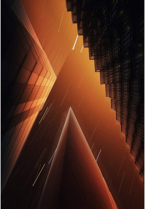 6. Фото сделанное на большой выдержке в центре Лондона, показывает движение звезд на фоне небоскребов. Фотограф Никола Филипов.