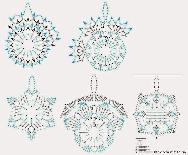 Схемы снежинок крючком (2) (700x579, 230Kb)