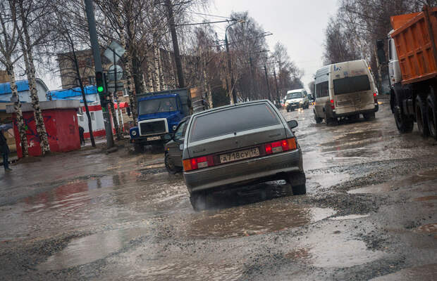 Йошкар-Ола — город с самыми плохими дорогами в России авто, асфальт, дороги, йошкар-ола, ремонт дорог