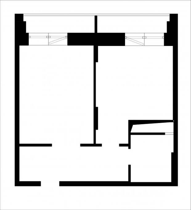 Перепланировка однокомнатной квартиры для двоих
