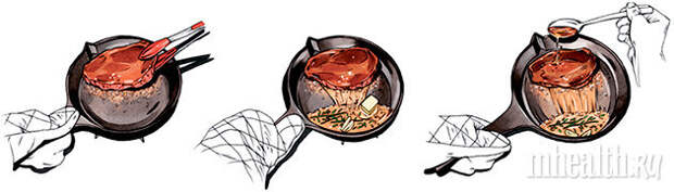 Как правильно жарить стейк Фото 5 - Как вкусно есть, если живешь один: рецепты холостяцких блюд