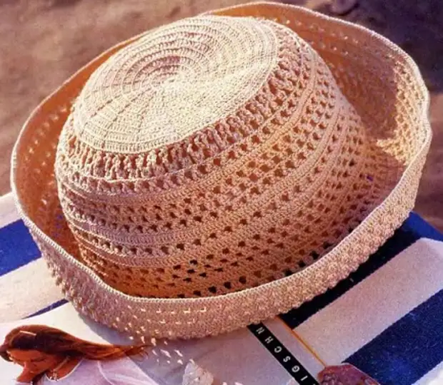 Схема вязания шляпы крючком с полями из рафии. Высота тульи шляпы крючком. Вязаная летняя шляпа. Летняя шляпка крючком. Схемы летних шляпок.