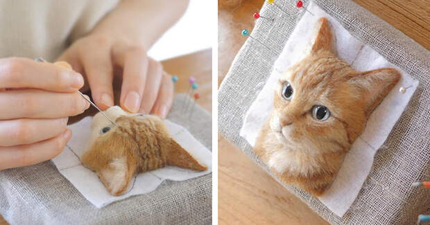Очень красиво: японский мастер валяния из шерсти создаёт гиперреалистичных кошек