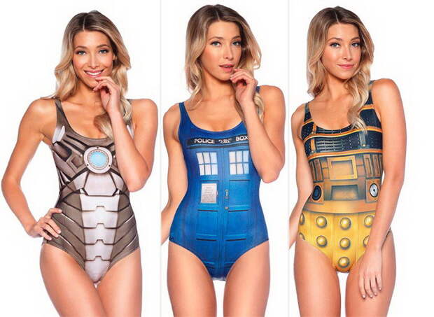 Невероятные купальники для девушек-любителей сериала «Доктор Кто» доктор кто, купальник
