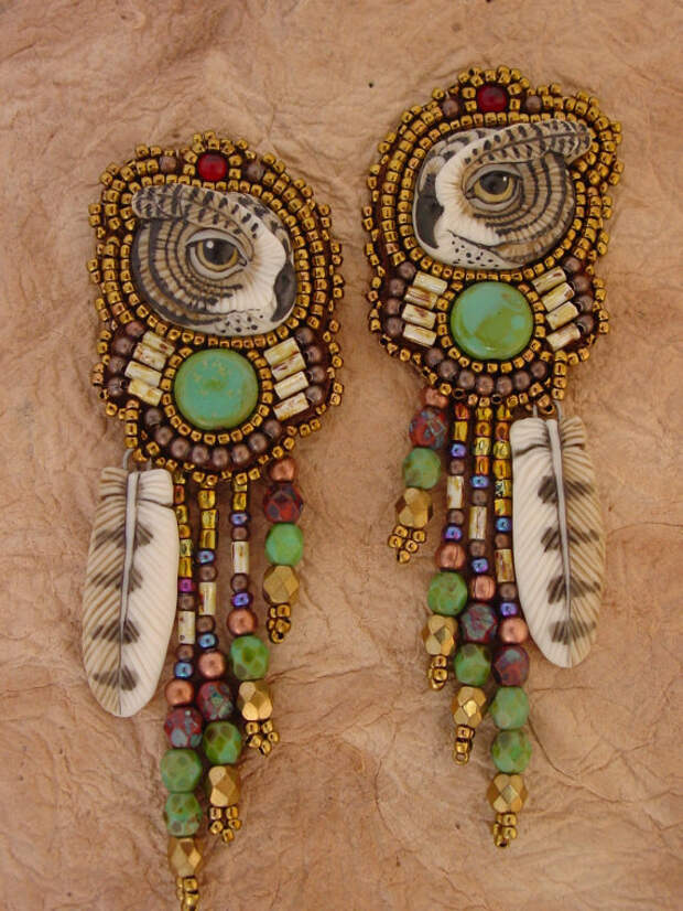 RESERVED FOR JONATHAN Owl earrings