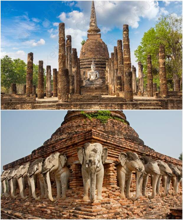 Храмы и статуи Сукхотая, созданные в XIII веке, – главные культурные ценности Таиланда. 