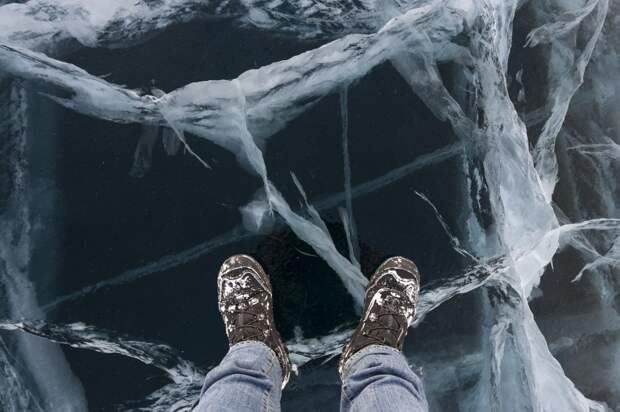 Красота замерзшего озера Байкал байкал, красота, озеро, фото
