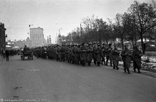 Московское ополчение. 1941, москва, прогулка