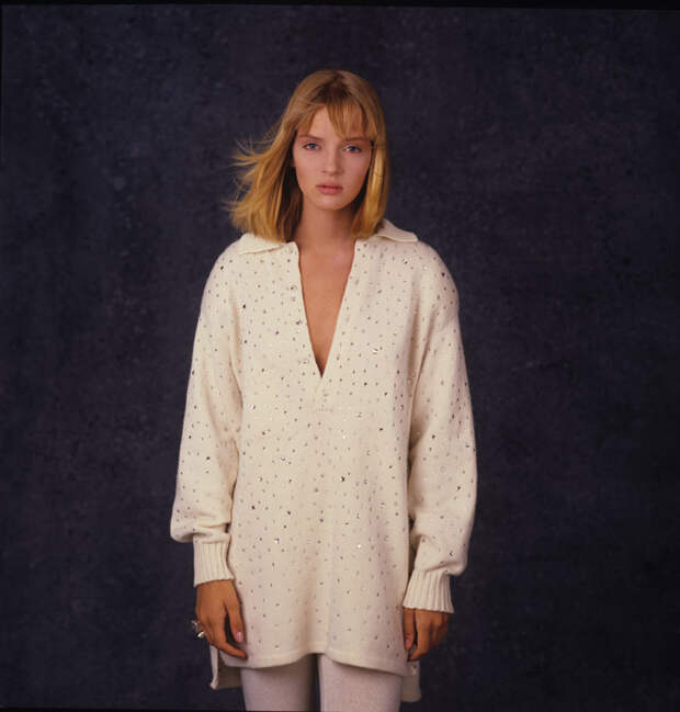 Ума Турман (Uma Thurman) в фотосессии Андреа Бланш (Andrea Blanch) для журнала Russh (1985), фото 3