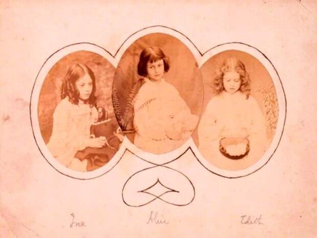 Лорин, Алиса и Эдит Лидделлы, 1858–1860 гг. Фото Льюиса Кэрролла 