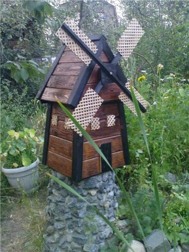 Декоративная мельница для сада своими руками!