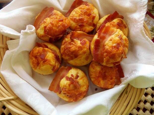 10. Маффины с беконом и яйцом для палеодиеты бекон, рецепты, свинина