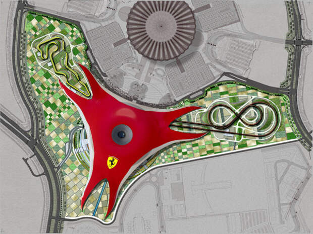 Парк "Ferrari World" (ОАЭ; Абу-Даби) Парк Феррари ОАЭ, авто