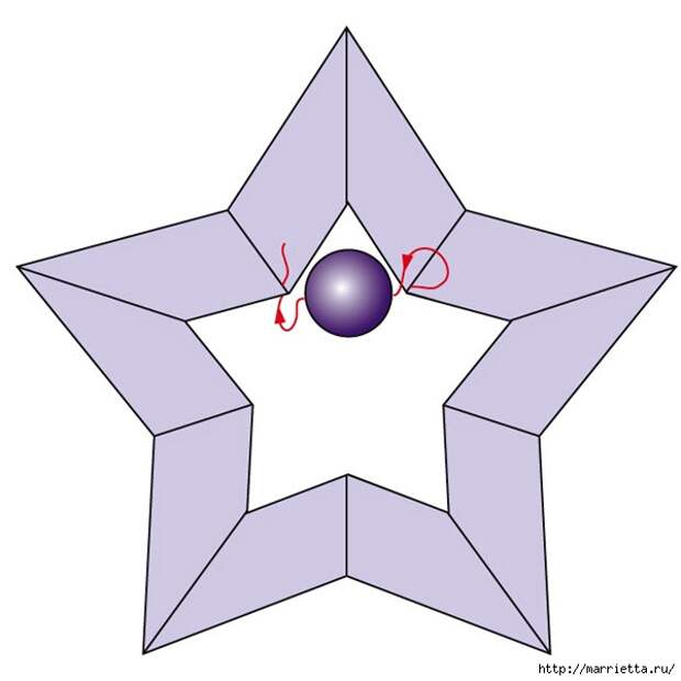 Рождественская звезда. Плетение в технике макраме (10) (600x600, 86Kb)