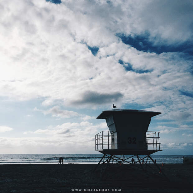 Taken at La Jolla Shores; this was probably the last time I saw this many clouds since April.
