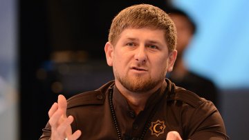 Глава Чеченской Республики Рамзан Кадыров на пресс-конференции