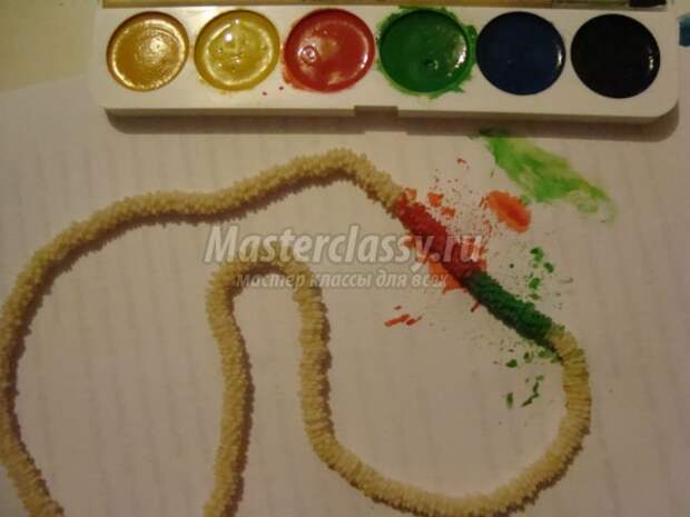 бусы и браслет для мамы из макарон. Мастер класс с пошаговым фото