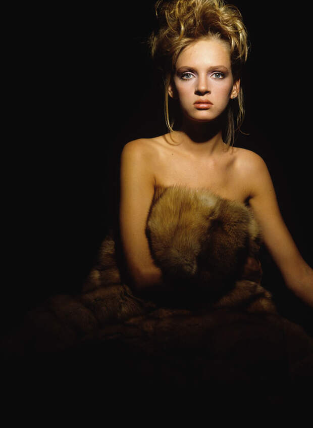 Ума Турман (Uma Thurman) в фотосессии Андреа Бланш (Andrea Blanch) для журнала Russh (1985), фото 1
