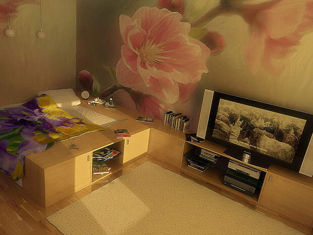 дизайн спальни в зеленом цвете - Спальная комната - Фотоальбом - Ремонт и дизайн интерьера
