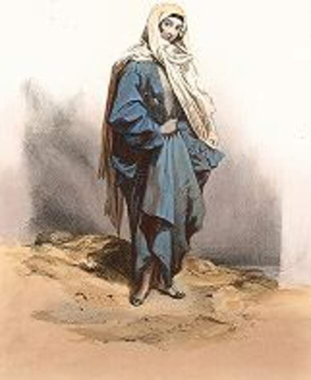 Прекрасная дагестанская девушка. "Costumes du Caucase", л. 32, Париж, 1840-е гг. 
