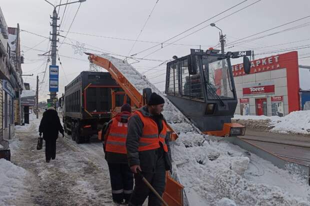 За сутки с улиц Тулы вывезено более 9,5 тысяч кубометров снега