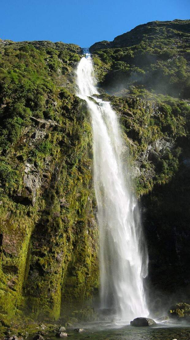 10 Водопад Сатерленд , Новая Зеландия водопад, красивые места, природа, самые красивые водопады