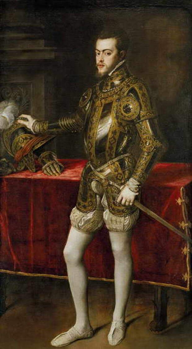 Тициан. Портрет Филиппа II в доспехах
