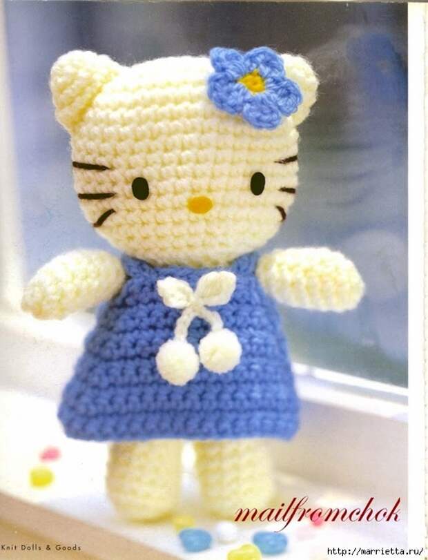 Hello Kitty! Вяжем японскую кошечку. Отличный журнал со схемами (5) (534x700, 245Kb)