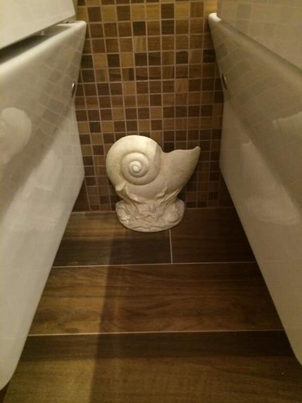 Интерьер ванной комнаты, декор ванной ракушки