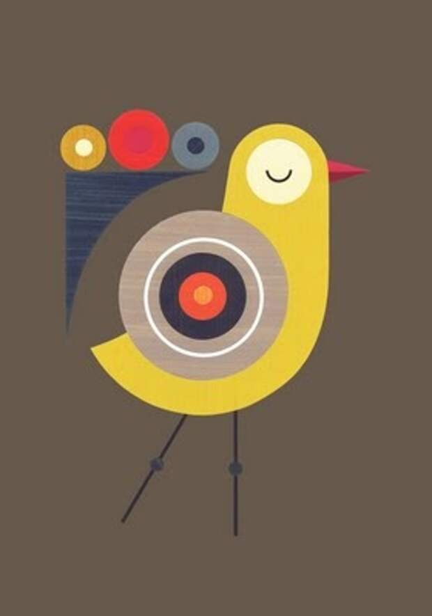 Circle inspired bird by ellen giggenbach