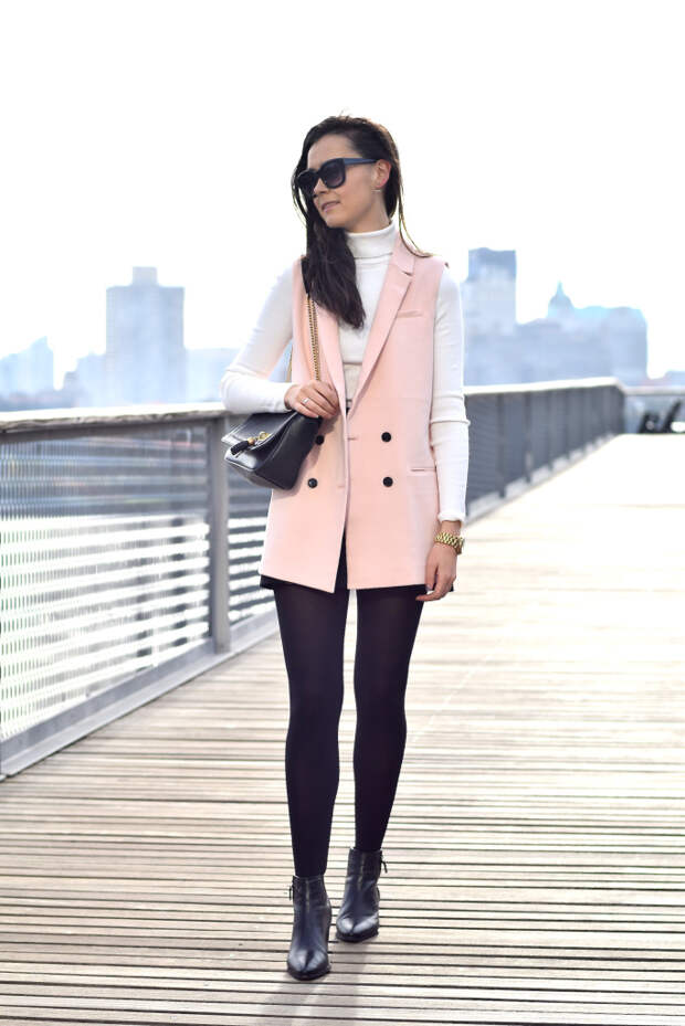 Pink Sleeveless Blazer 2