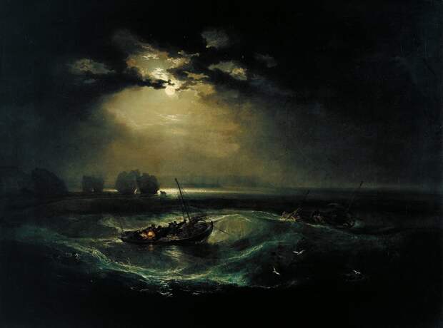 Небо на картинах известных художников. Уильям Тернер. «Рыбаки в море», 1796