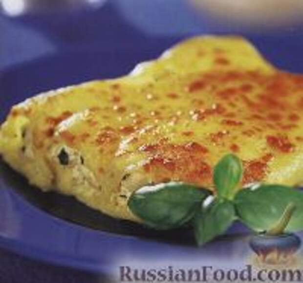 Фото к рецепту: Каннеллони с курицей