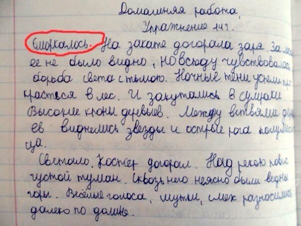 Гениальные ответы детей в школьных тетрадях