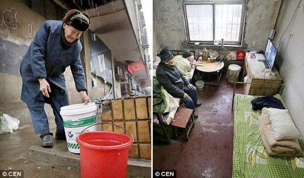 Китаец 46 лет заботится о своём парализованном сыне болезнь, инвалид, китай, отец