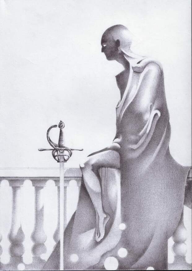 Rostislav Popsky illustration for "The Master and Margarita".