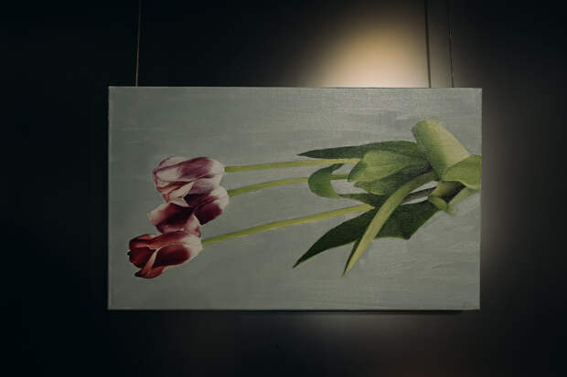 Работа Регины Рзаевой «Тюльпаны»