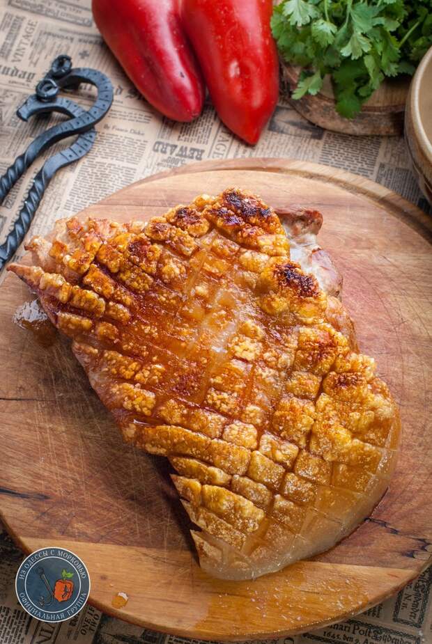 Запеченная свинина по-Датски Кулинария, Из Одессы с морковью, Рецепт, Еда, Фотография, Длиннопост