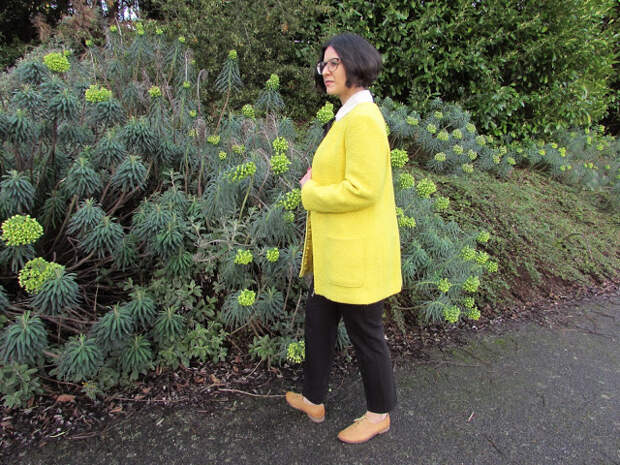 bold yellow coat