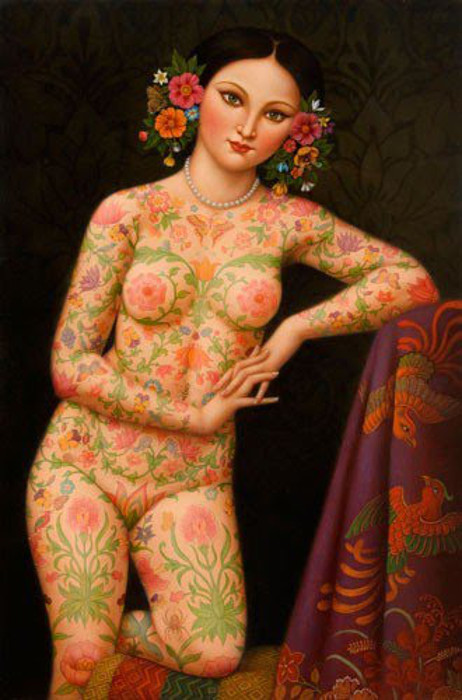Татуированная девушка. Автор: Colette Calascione.
