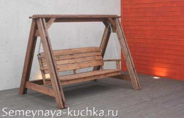 качели из досок