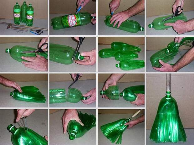 Метла из пластиковых бутылок. своими руками, сделай сам, факты