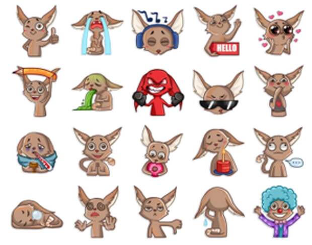 Стикеры Telegram с веселым фенеком