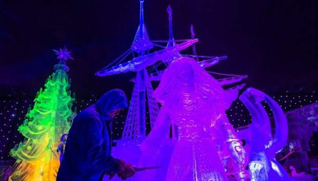 Международный фестиваль ледяных скульптур в Бельгии